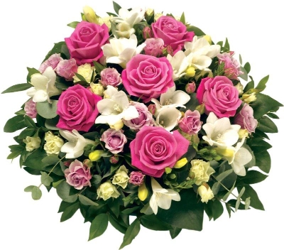 Pink and White Rose Posy.